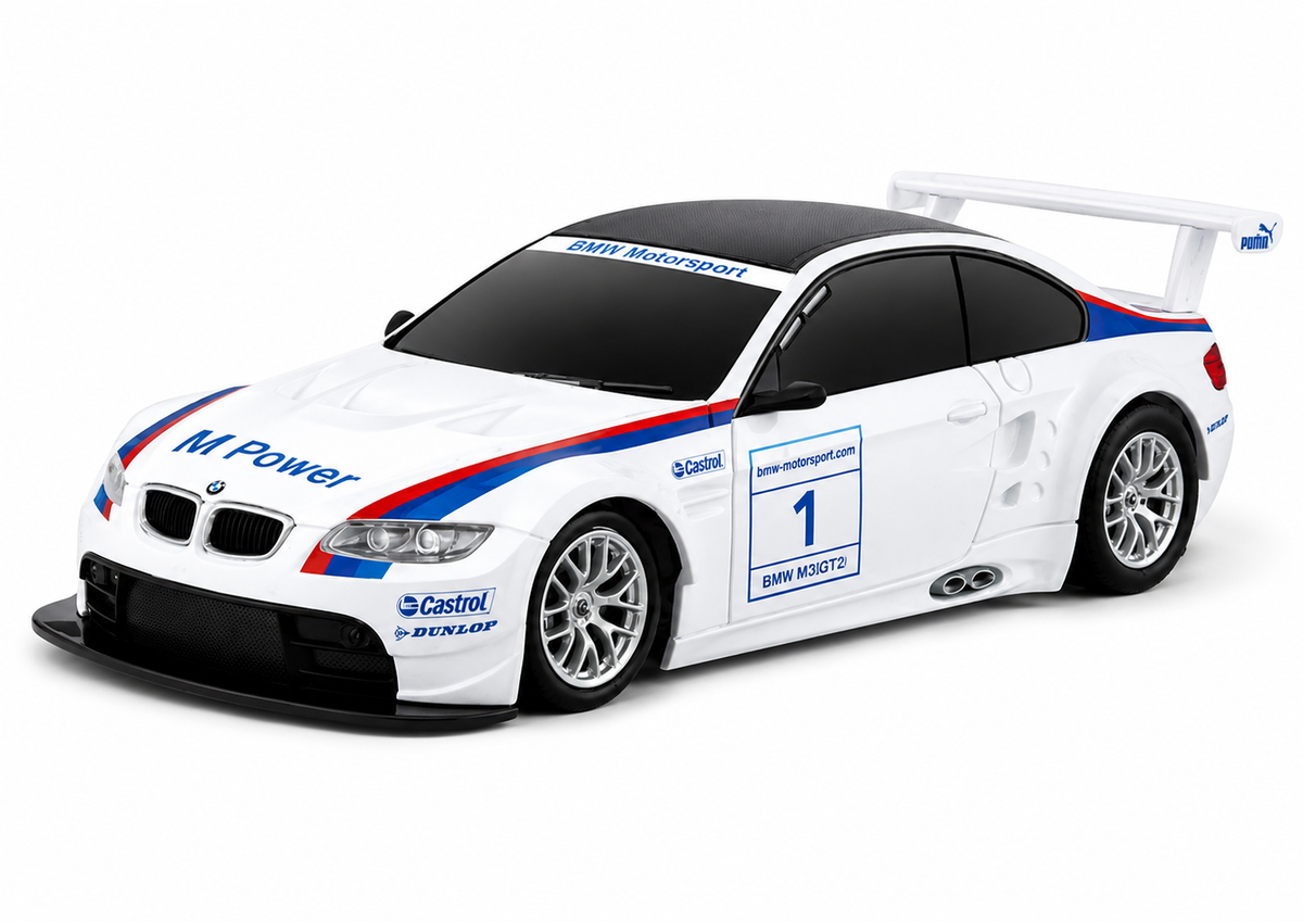 BMW M3 GT2 Sports Car Remote Controlled RC White 1:24
