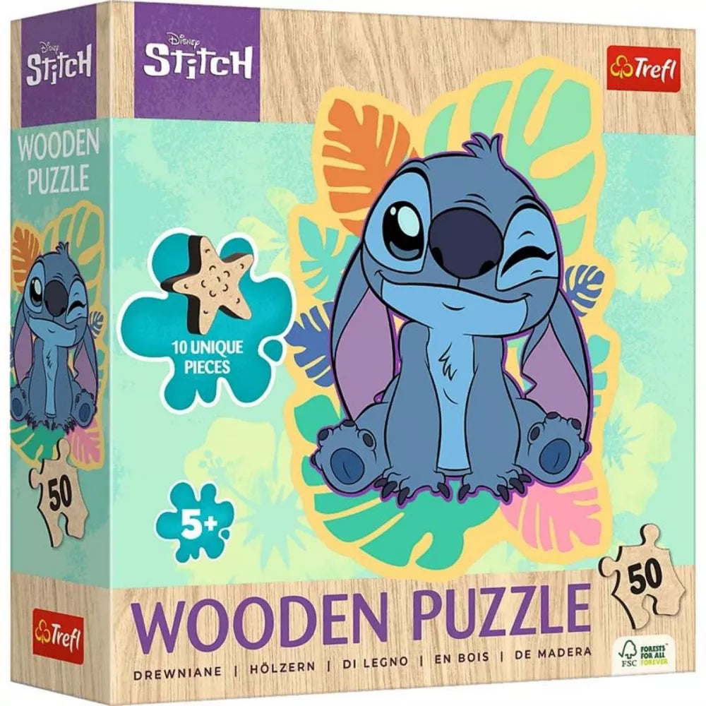 50-brikkers konturpuslespill i tre – Stitch