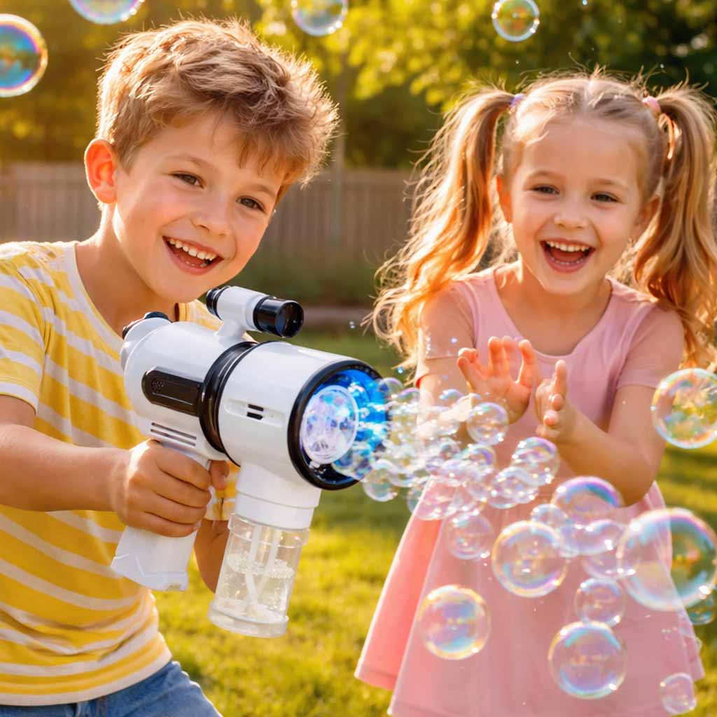 Telescopic space bubble gun– Automatic Bubble Blaster for Kids