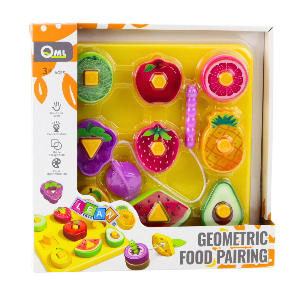 Educational Geometric Fruit Threading Puzzle