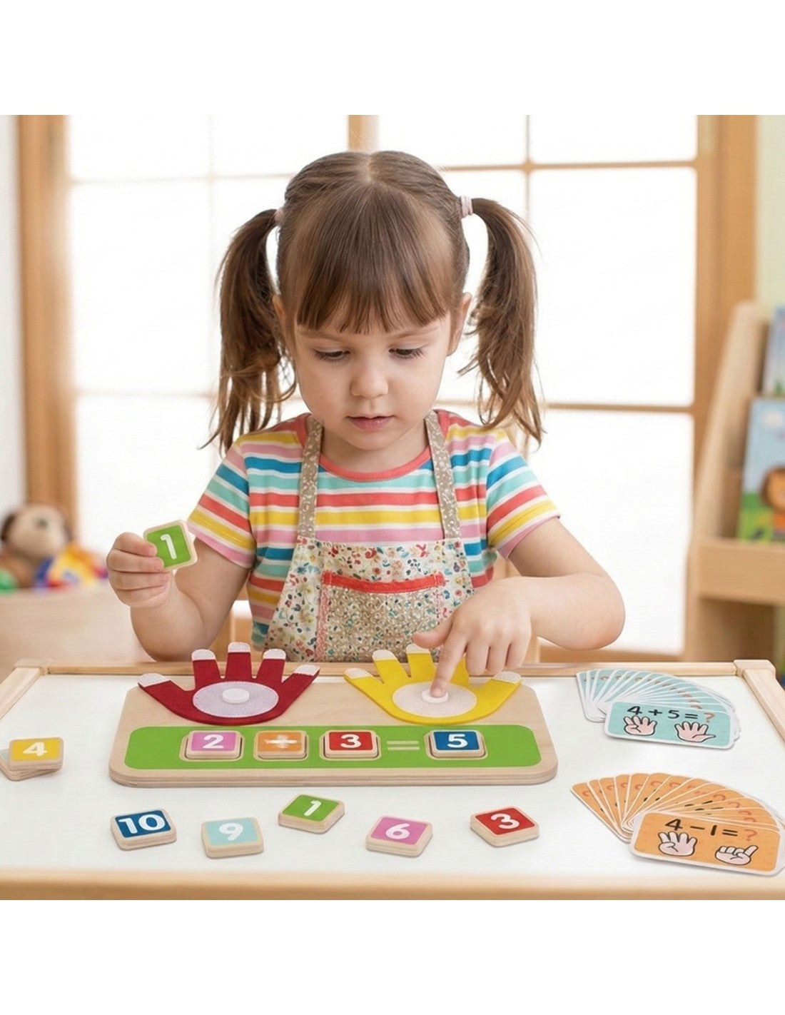 Wooden Educational Math Toy – Counting, Addition & Subtraction