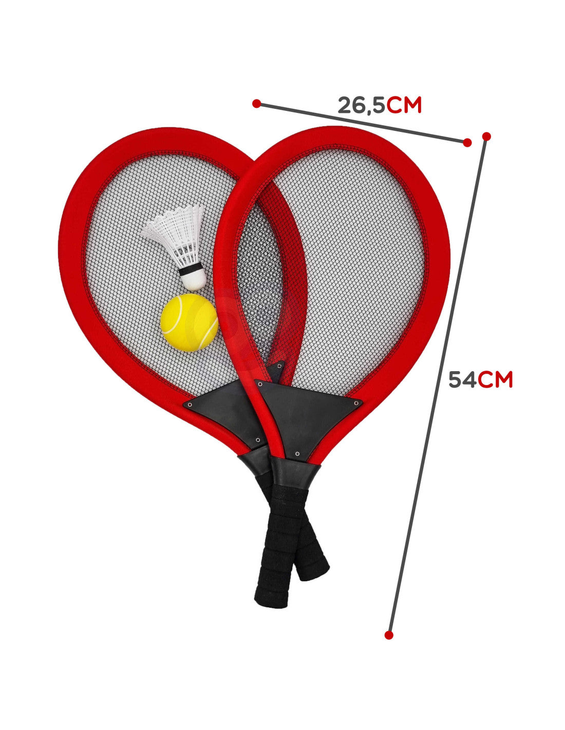Kids Tennis & Badminton Set – Large Rackets with Shuttlecock