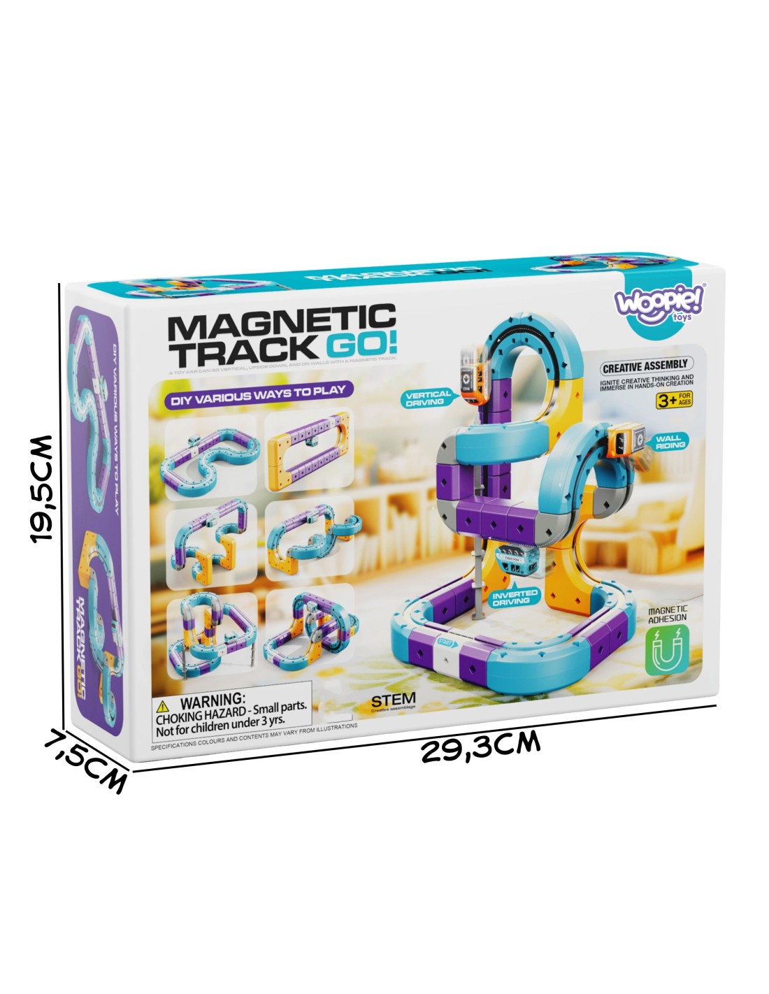 WOOPIE Magnetisk Byggesett med Tiltrekningseffekt – 54 Deler