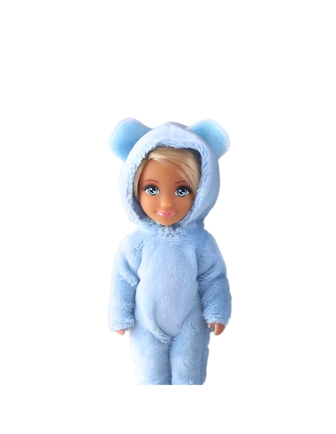 Barbie Dolls with Blue Teddy Bear Jumpsuit