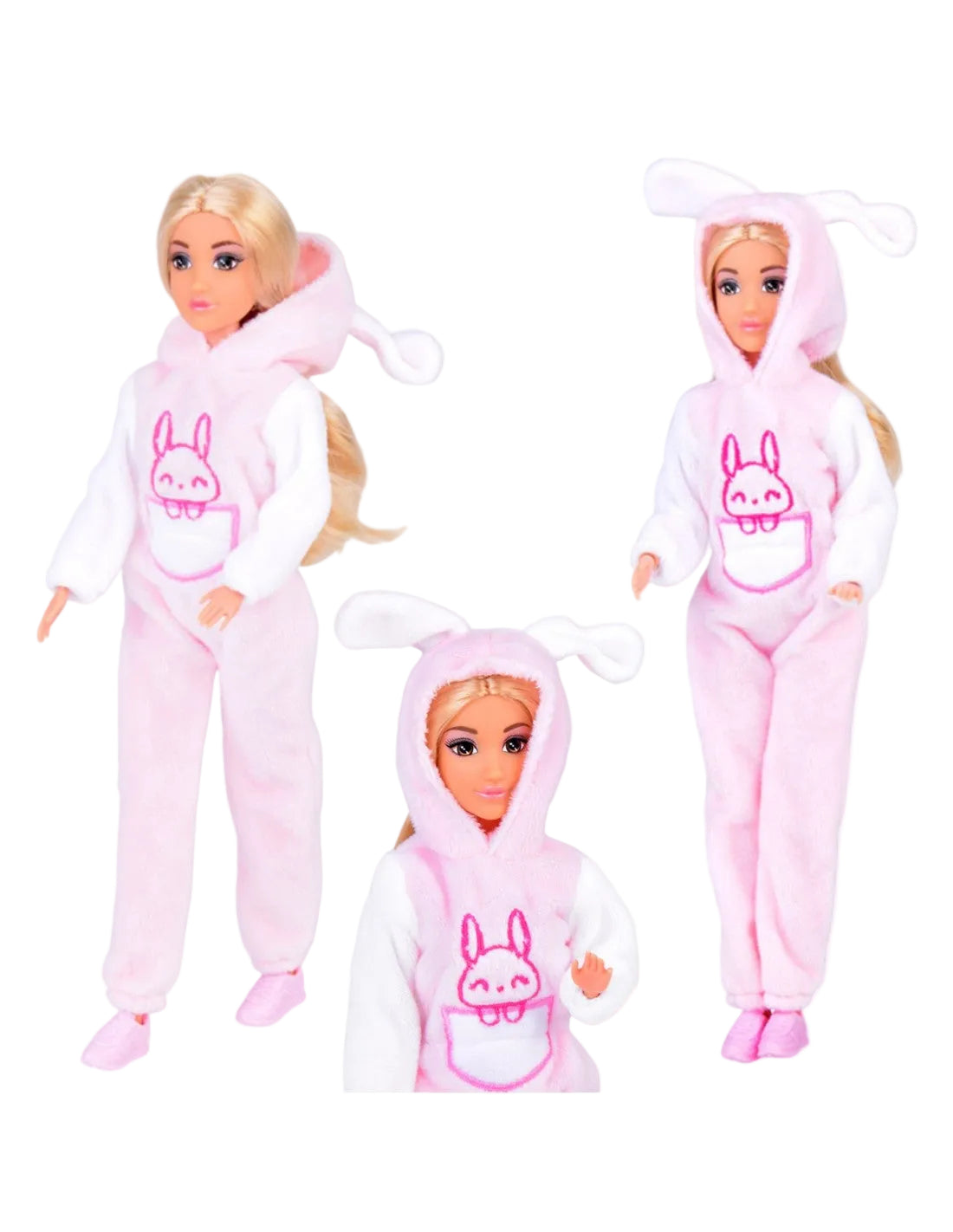 Barbie Dolls with Pink Rabbit Jumpsuit