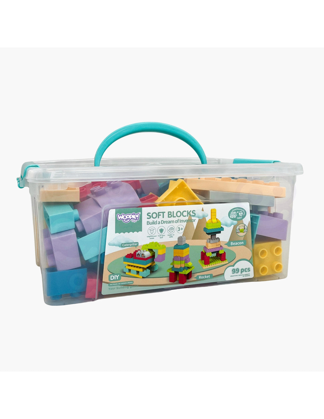Soft Blocks Set With 99 Pieces in a Box