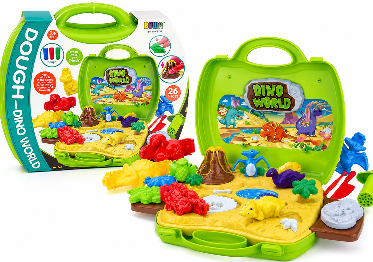 Dinosaur World In A Suitcase - Playdough