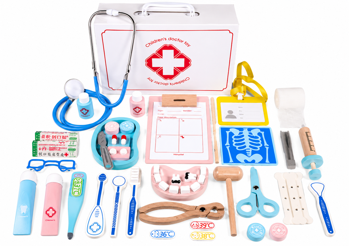Wooden Doctor Play Set – 43 Pieces