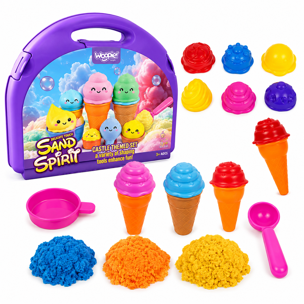 Kinetic Sand Iskrembutikk – 13-dels sett