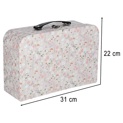 Portable Dollhouse in a Suitcase with Wooden Furniture & Accessories