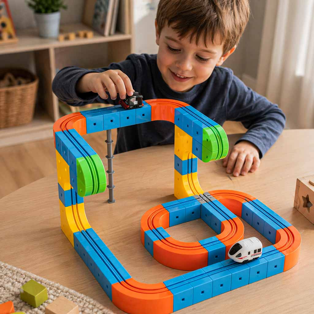 101 Piece Magnetic Race Track Train Set