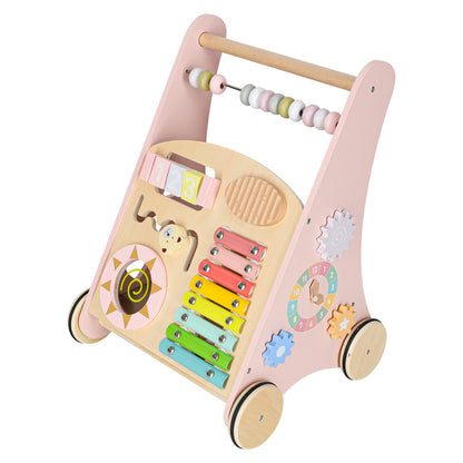 Gåvogn for baby i rosa tre