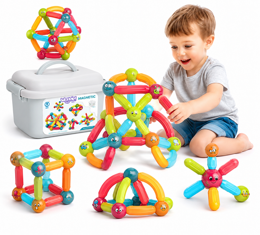 WOOPIE Magnetiske Byggeklosser – 52 Dels Sett