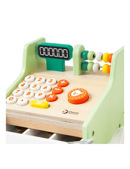 CLASSIC WORLD Wooden Cash Register for Kids