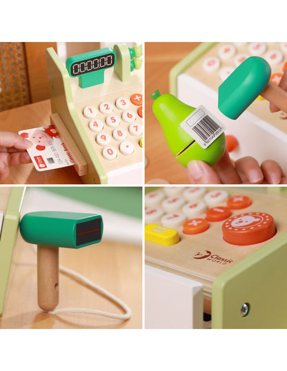 CLASSIC WORLD Wooden Cash Register for Kids