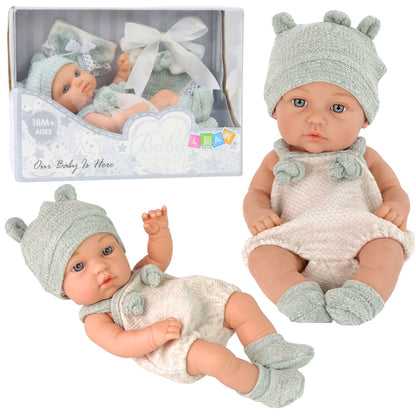Baby Doll with Hat & Bib- 18cm