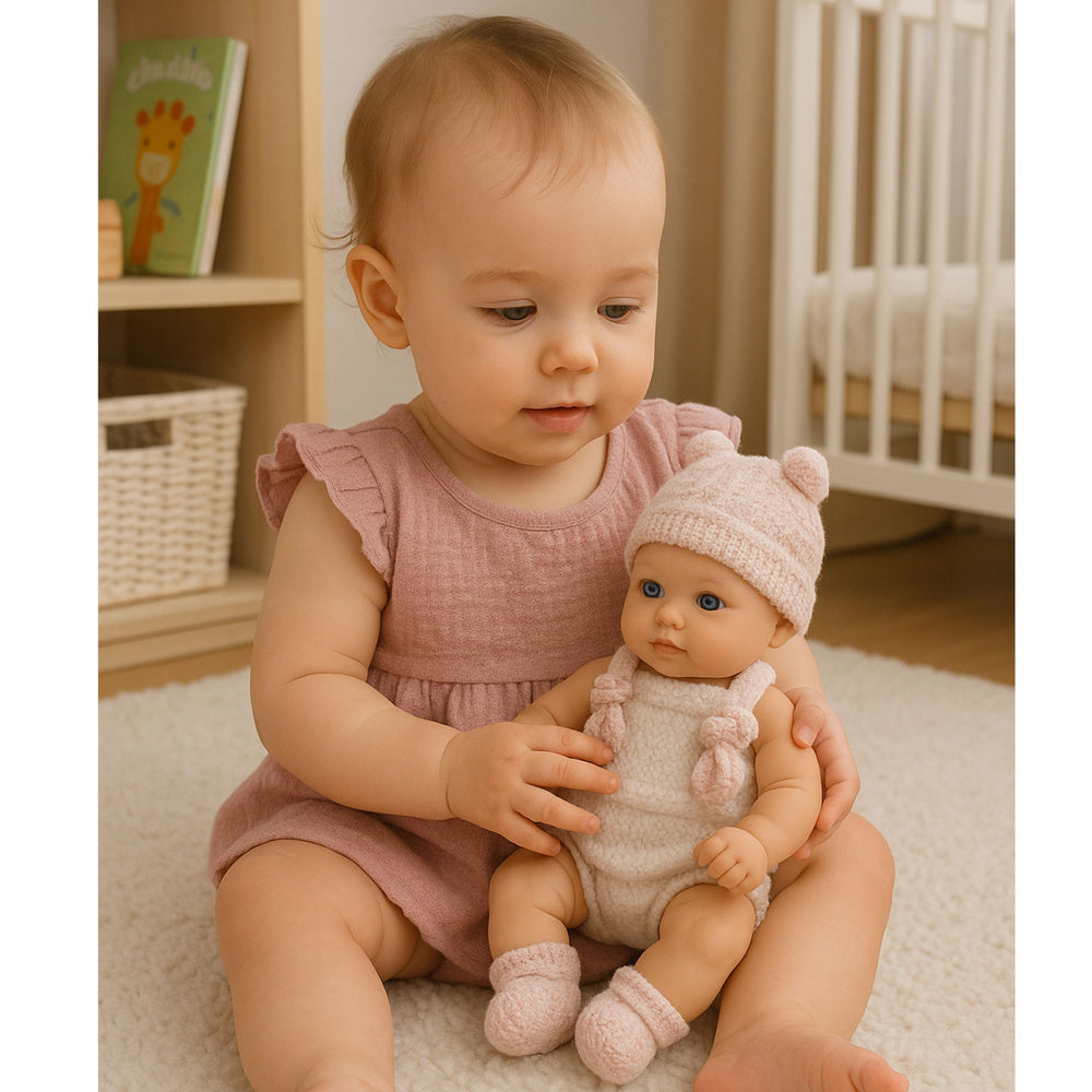 Baby Doll with Hat & Bib- 18cm