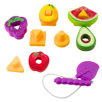 Educational Geometric Fruit Threading Puzzle