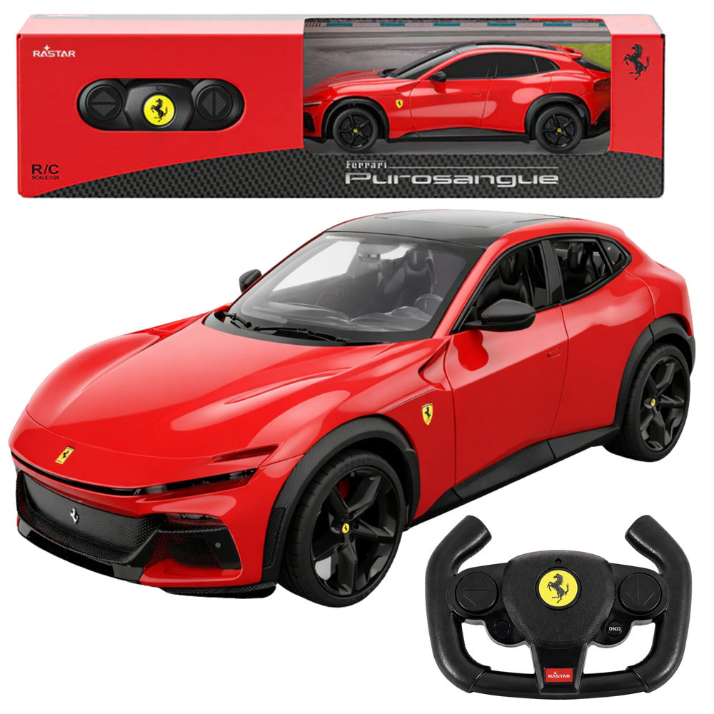 Ferrari Purosangue fjernstyrt bil RC – rød – skala 1:24