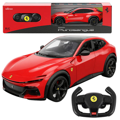 Ferrari Purosangue fjernstyrt bil RC – rød – skala 1:24