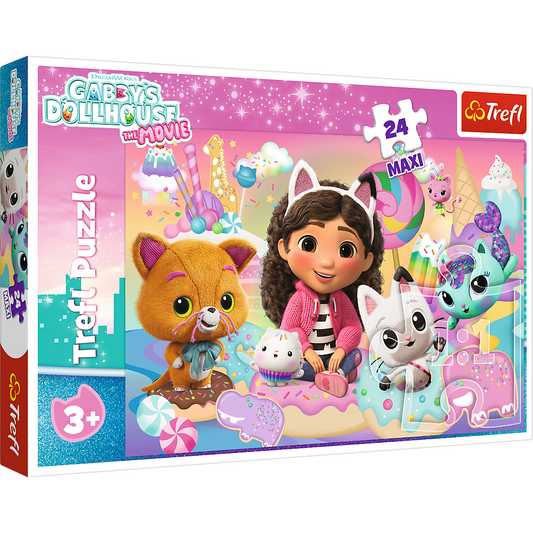 24 biter Maxi puslespill – Gabbys Katteverden