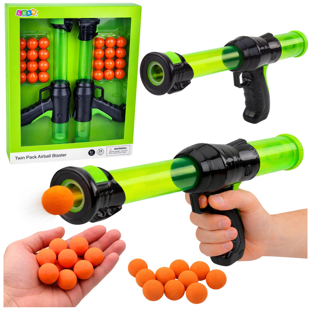 Barnesett med skumgummiskytere – 2 blastere med 24 baller
