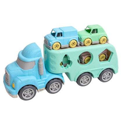 Tow Truck Shape Sorter with Cars & Blocks – BIO Recycled Plastic