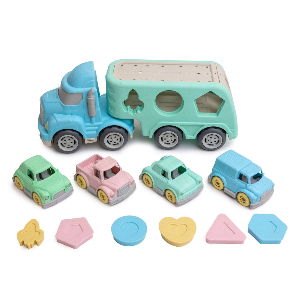Tow Truck Shape Sorter with Cars & Blocks – BIO Recycled Plastic