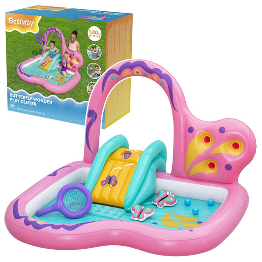 Bestway Butterfly vannlekeplass med sklie og tilbehør