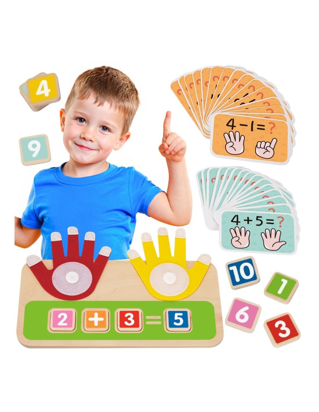 Wooden Educational Math Toy – Counting, Addition & Subtraction