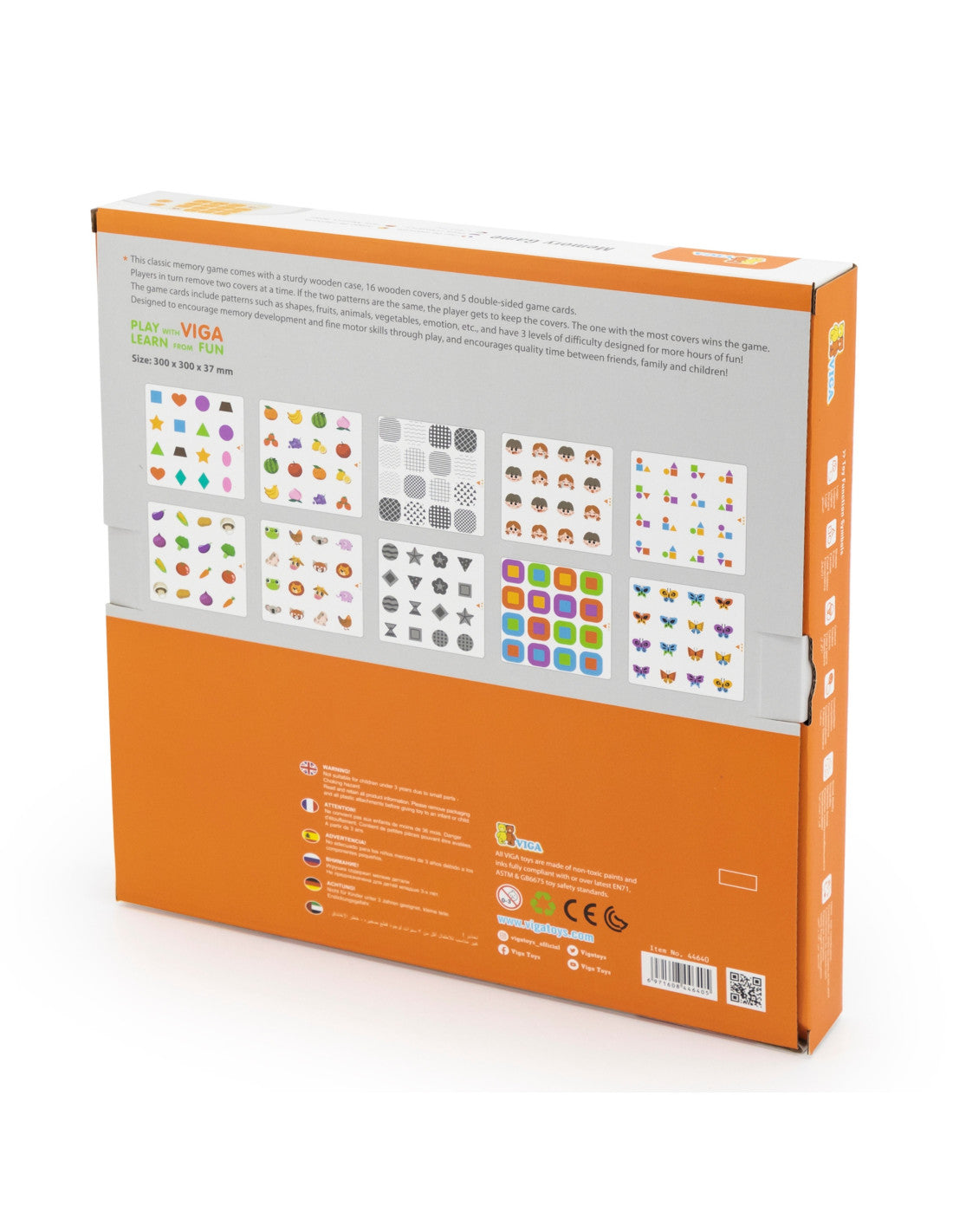 VIGA Montessori minnespill – 10 bildekort for barn