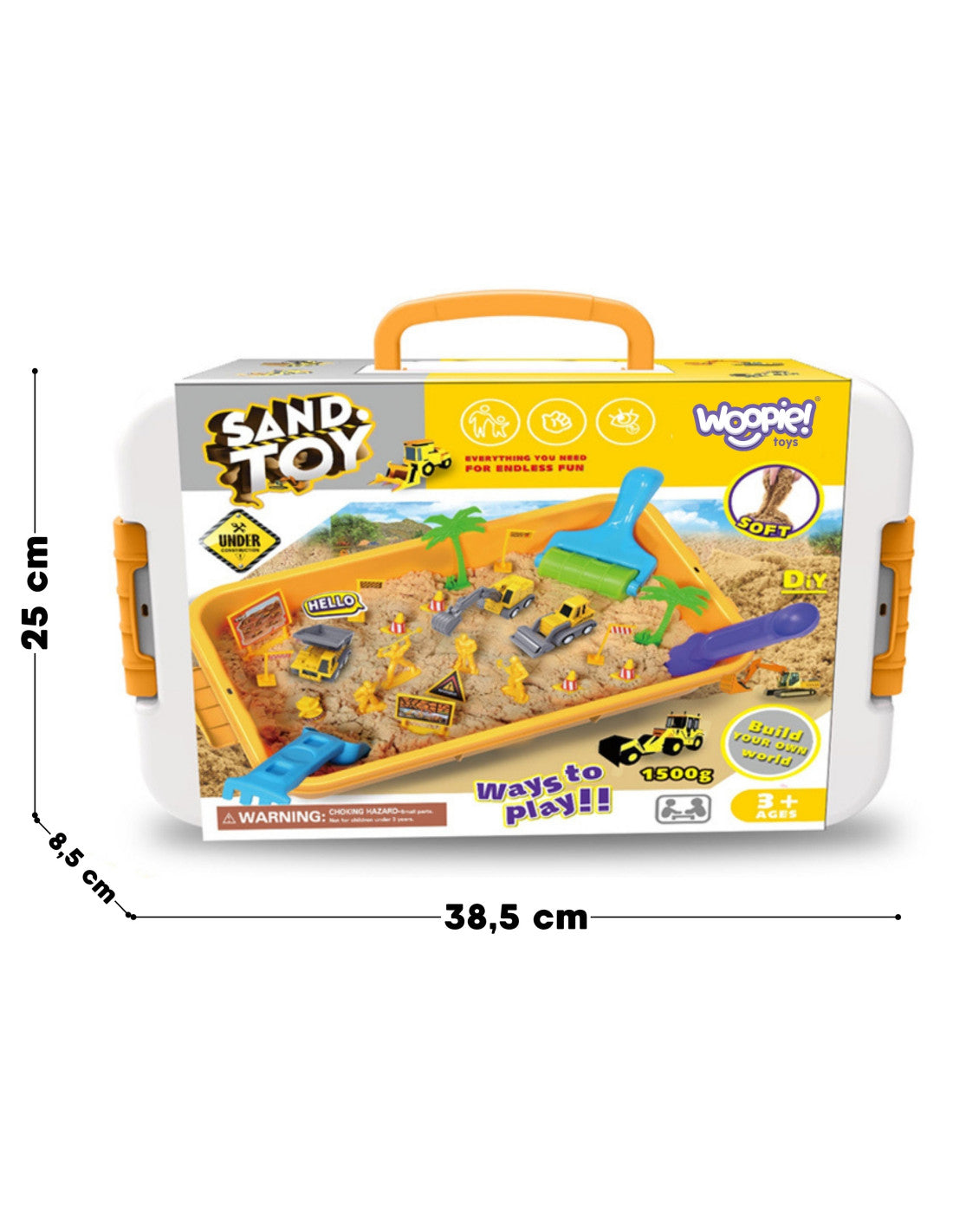 XXL Kinetic Sand Construction Site Play Set – 1.5kg Sand