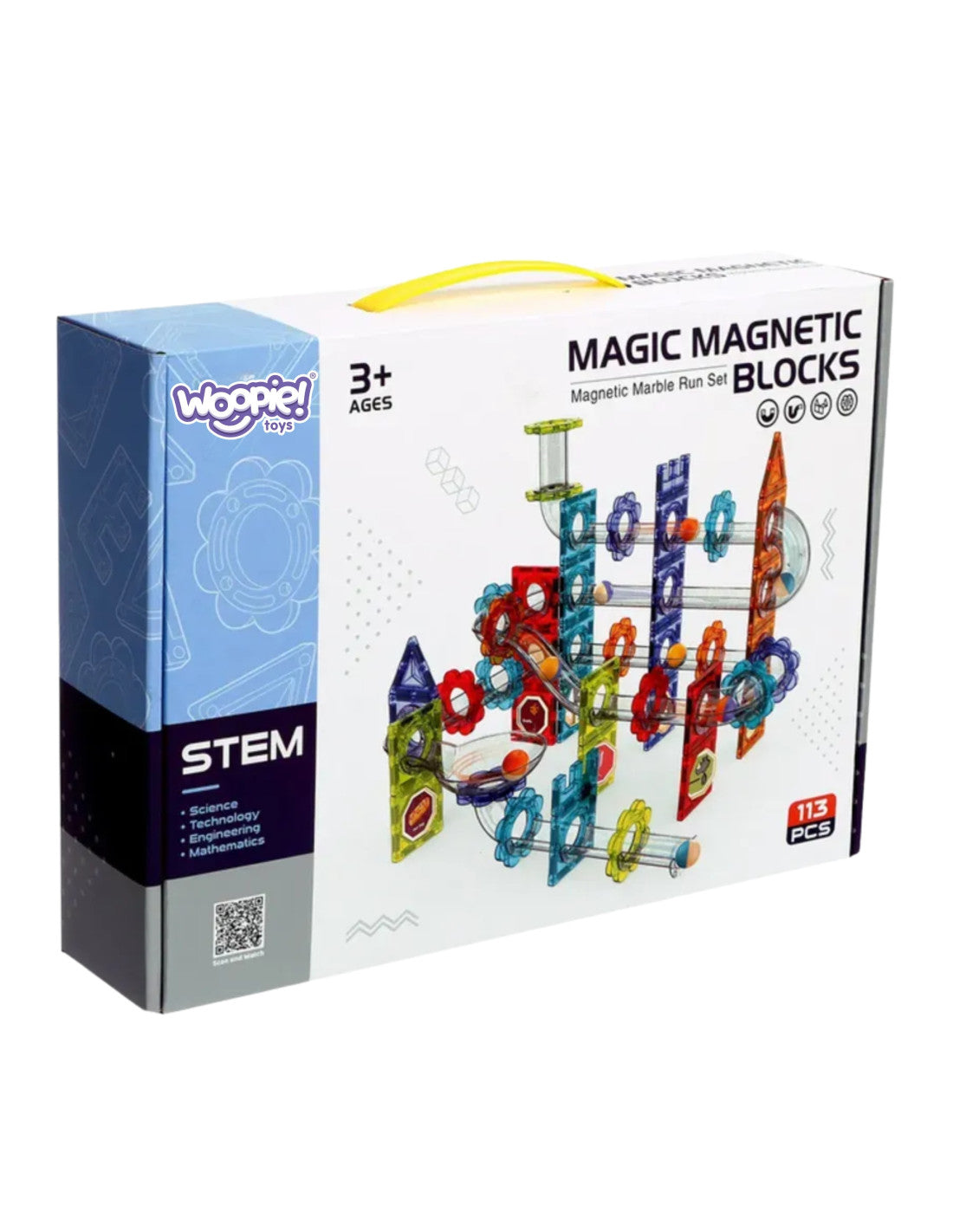 3D magnetisk kulebanesett – 113 deler