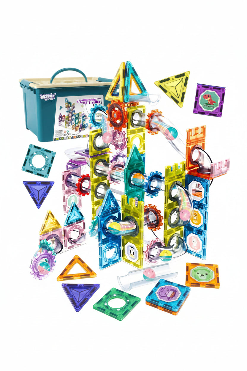 WOOPIE 126 Piece Magnetic 3D Construction Blocks Set