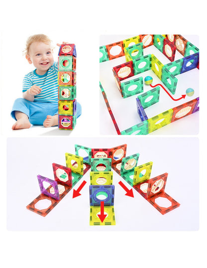 WOOPIE 126 Piece Magnetic 3D Construction Blocks Set