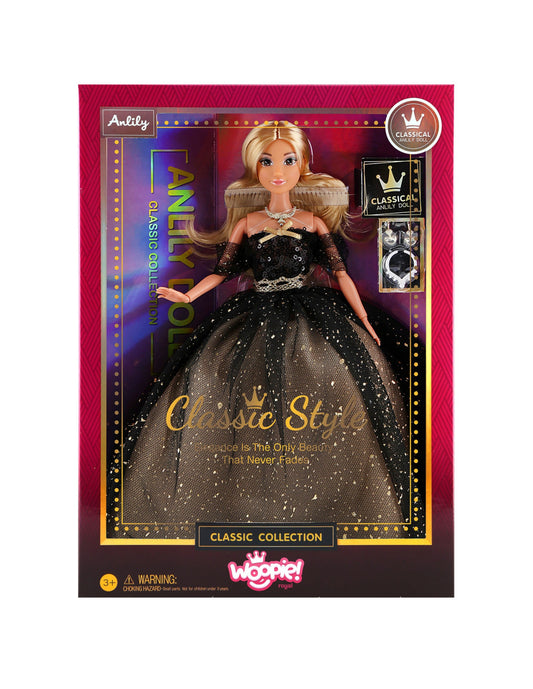 WOOPIE ROYAL Lily Barbie-dukke med svart ballkjole